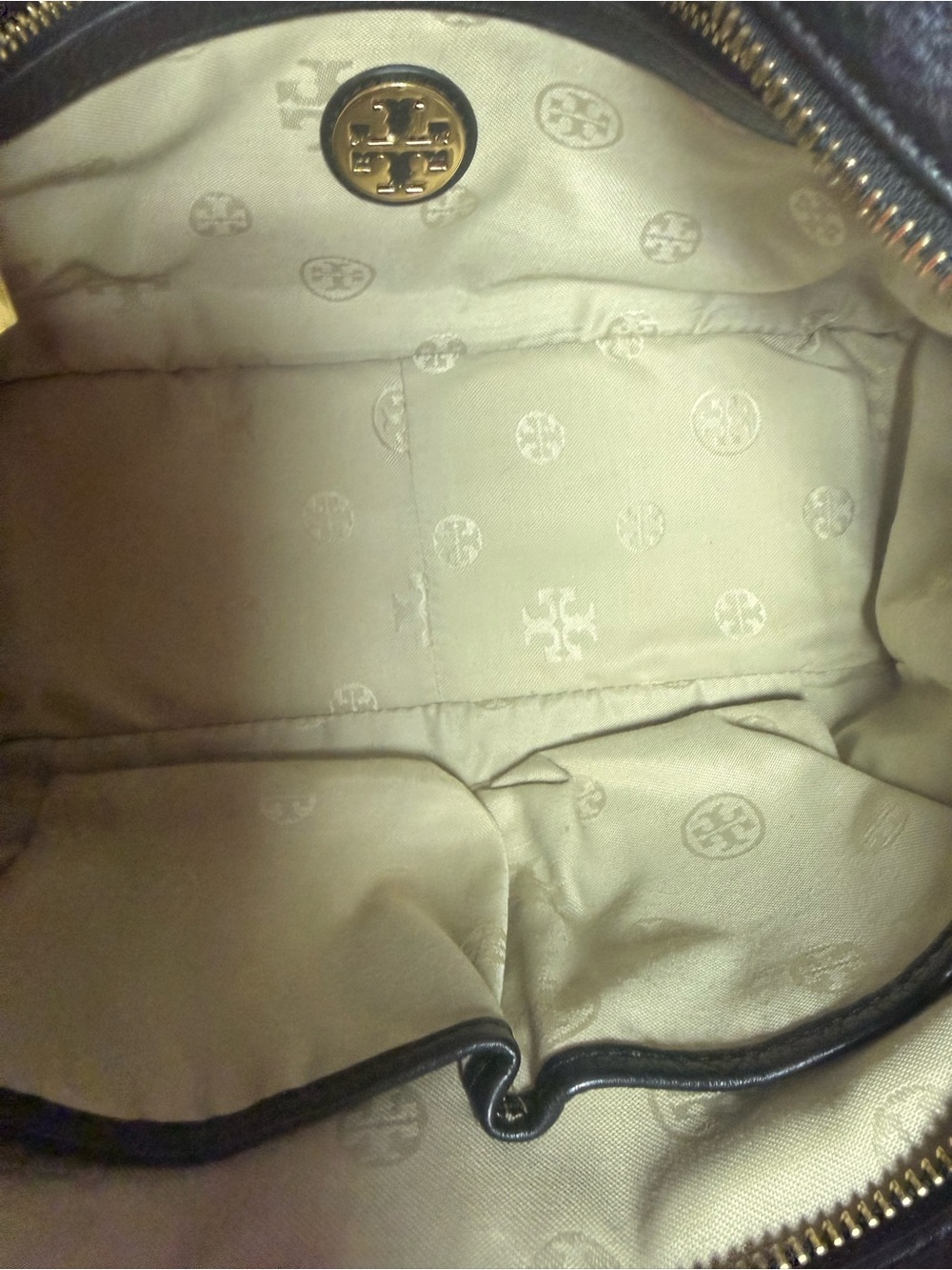 Tory Burch Amanda Black Pebbled Leather Satchel Crossbody Bag - Picture 12 of 12